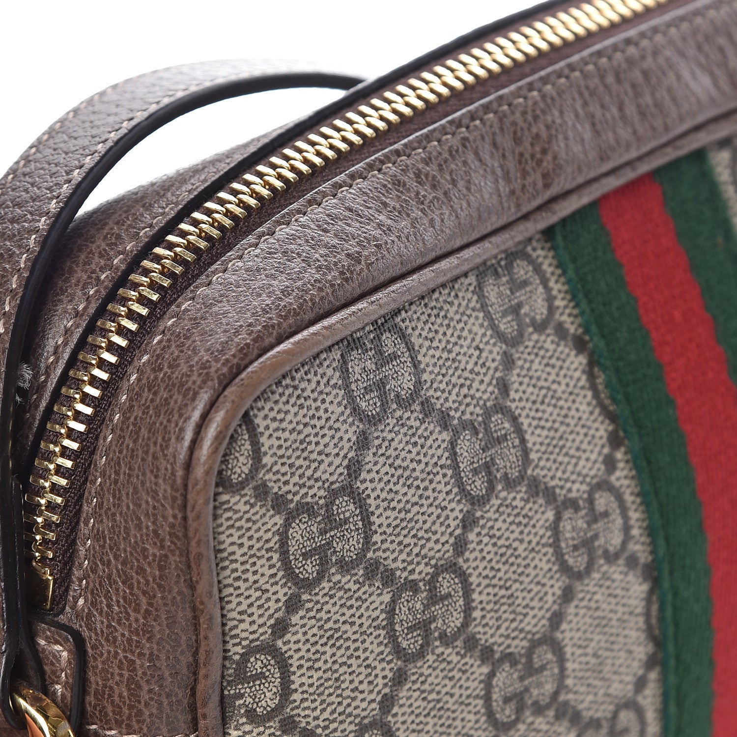 Gucci GG Supreme Monogram Web Mini Ophidia Shoulder Bag Brown 11 of 13