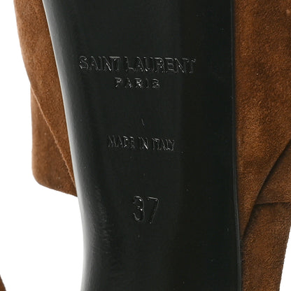Saint Laurent Cachemire Jodie 95 Tanouk Platform Sandals 37 Land 7 of 9