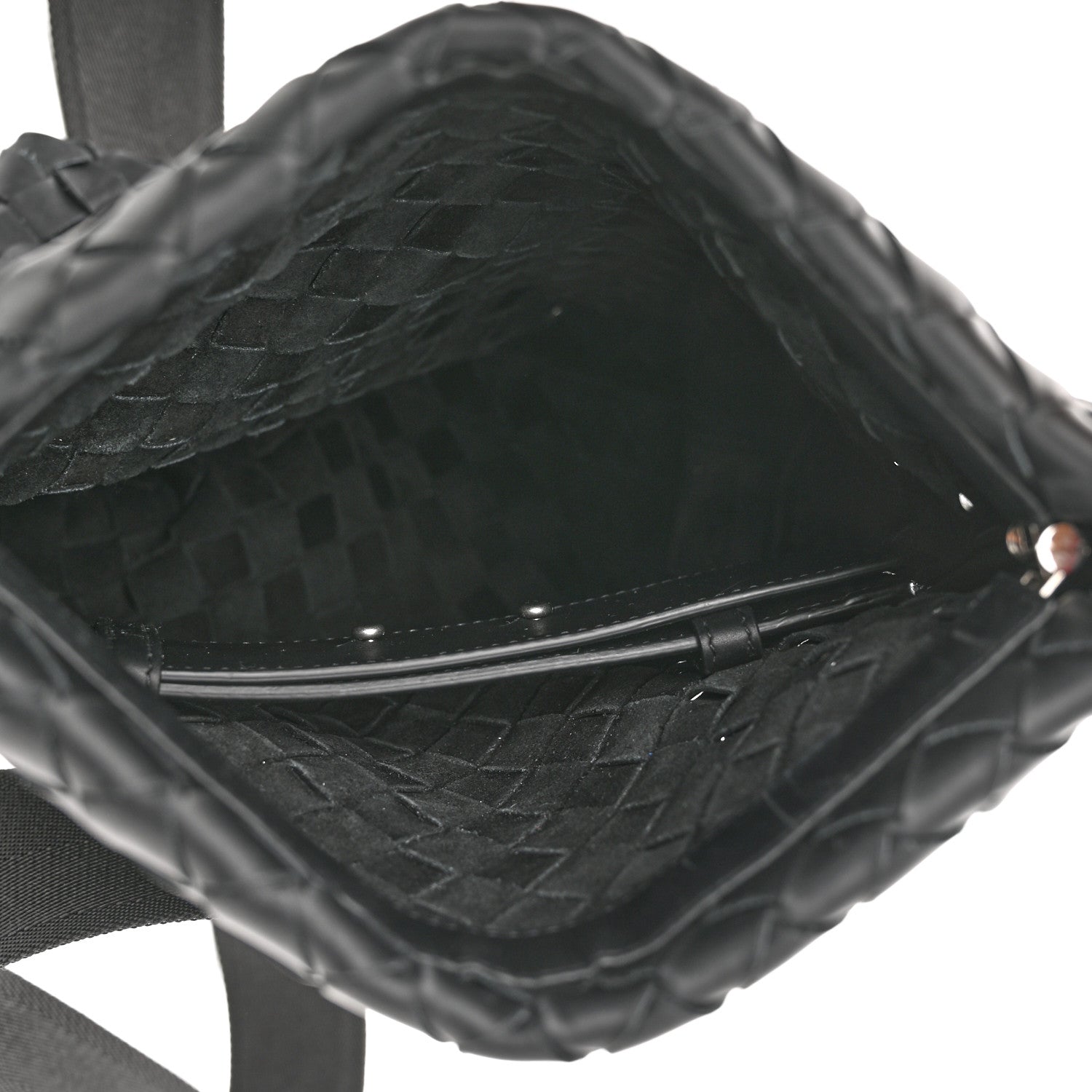 Bottega Veneta Nappa Intrecciato Small Fold Crossbody Messenger Black 5 of 9
