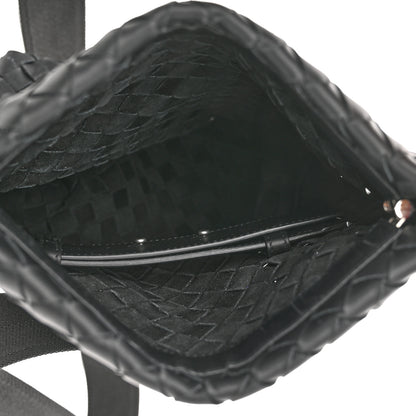 Bottega Veneta Nappa Intrecciato Small Fold Crossbody Messenger Black 5 of 9