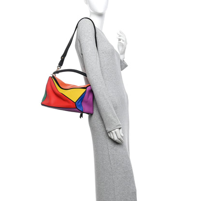 Loewe Calfskin Medium Puzzle Bag Multicolor Black 2 of 14