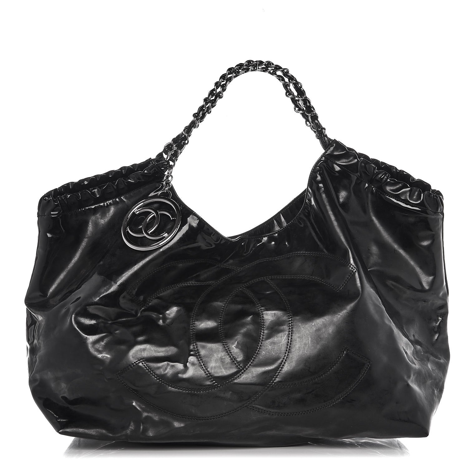 Chanel Vinyl XL Coco Cabas Black 1 of 8