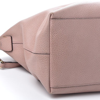 Gucci Dollar Calfskin Large GG Charm Dome Satchel Tote Soft Pink 5 of 13