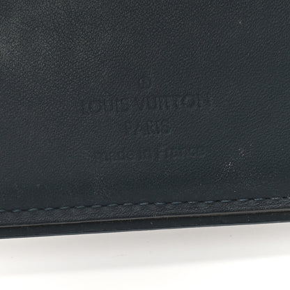 Louis Vuitton Damier Ebene Calfskin Multiple Wallet Blue 6 of 6