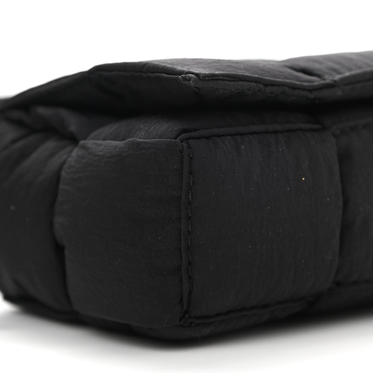 Nylon Intrecciato Mini Padded Tech Candy Cassette Bag Black