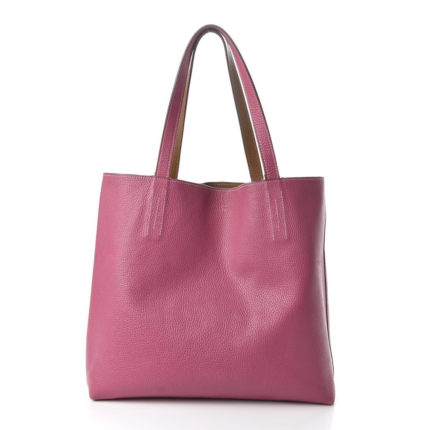 Taurillon Clemence Double Sens 45 Reversible Tote Marron D'Inde Tosca
