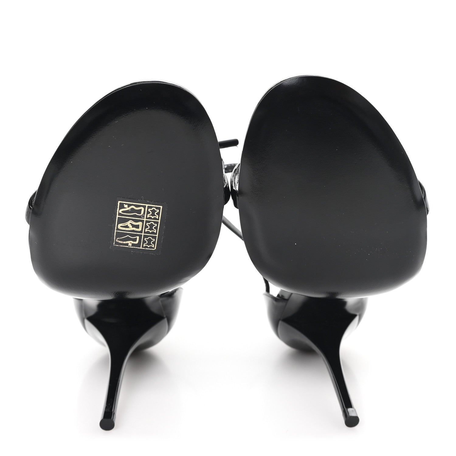 Saint Laurent Patent Cassandra 100 Ankle Strap Sandals 36 Black 6 of 9