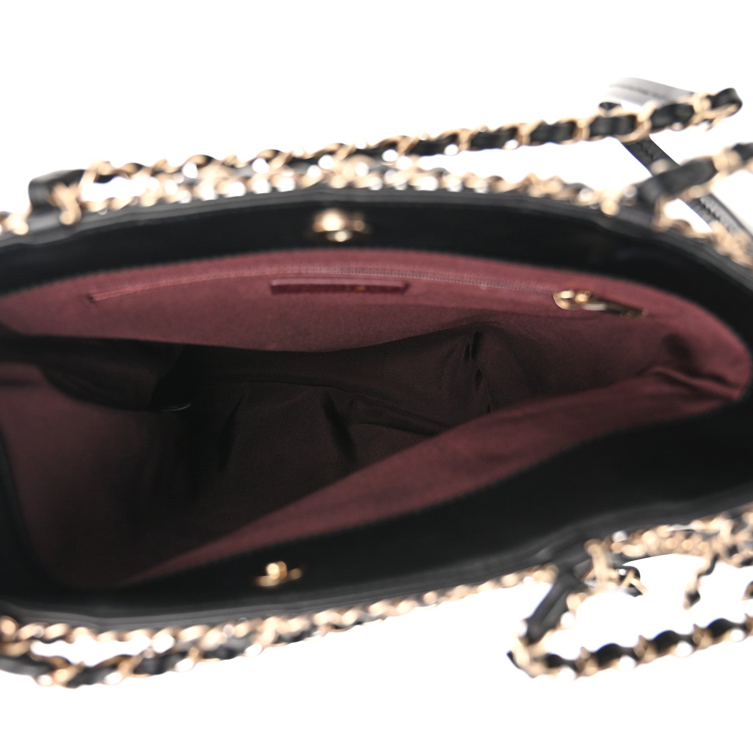 Chanel Lambskin Large Shopping Chain Tote Black 5 of 10