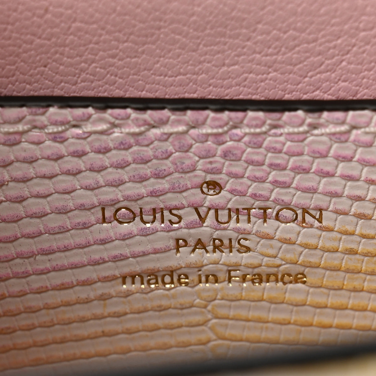 Iridescent Lizard Mini Twist Shoulder Bag Pastel Mirage
