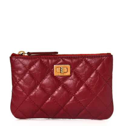 Chanel Aged Calfskin Quilted Small Reissue Cosmetic Case Red 1 of 9