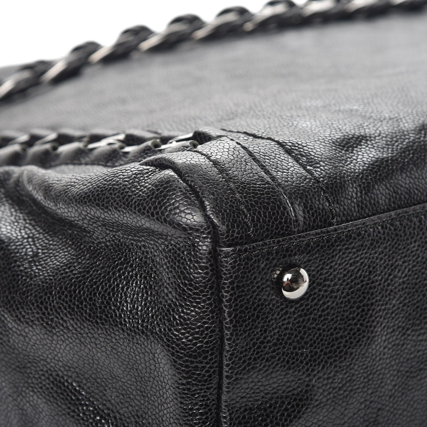 Chanel Glazed Caviar Modern Chain Tote Black 10 of 11