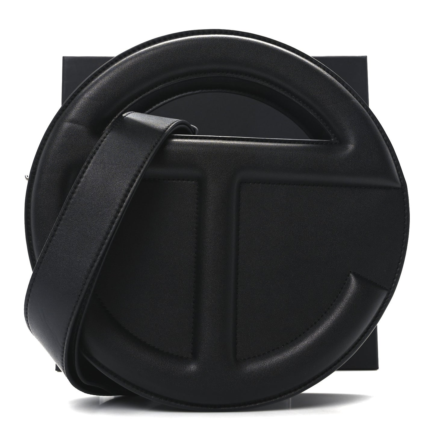 Vegan Leather Major Circle Bag Black