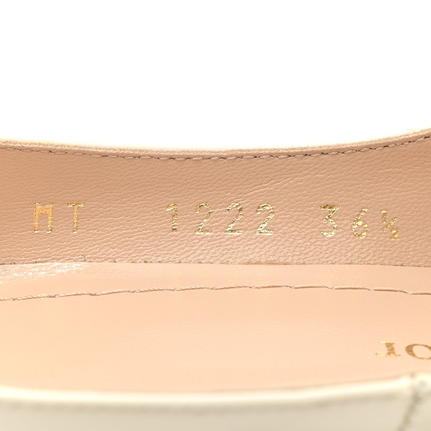 Patent Calfskin Aime Ballet Flats 36.5 White