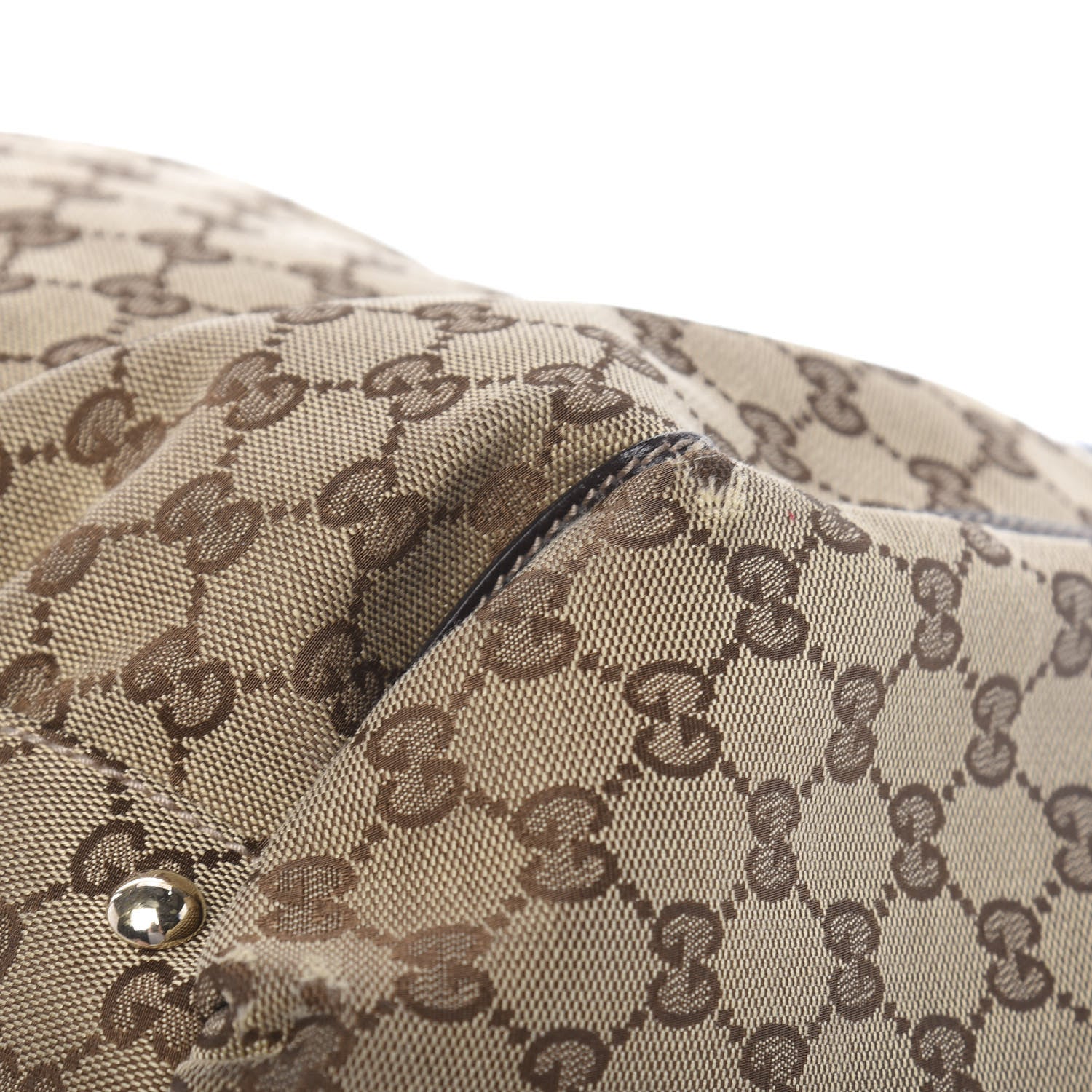 Gucci Monogram D Gold Tote Dark Brown 13 of 14