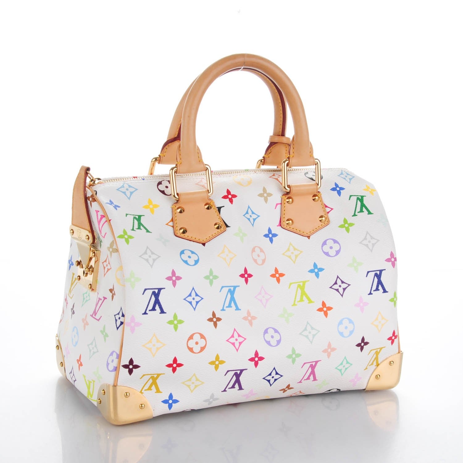 Louis Vuitton Monogram Multicolor Speedy 30 White 3 of 7