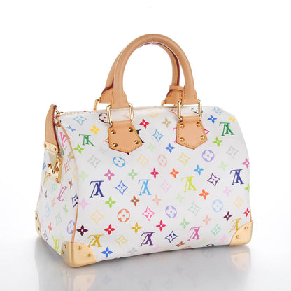 Louis Vuitton Monogram Multicolor Speedy 30 White 3 of 7