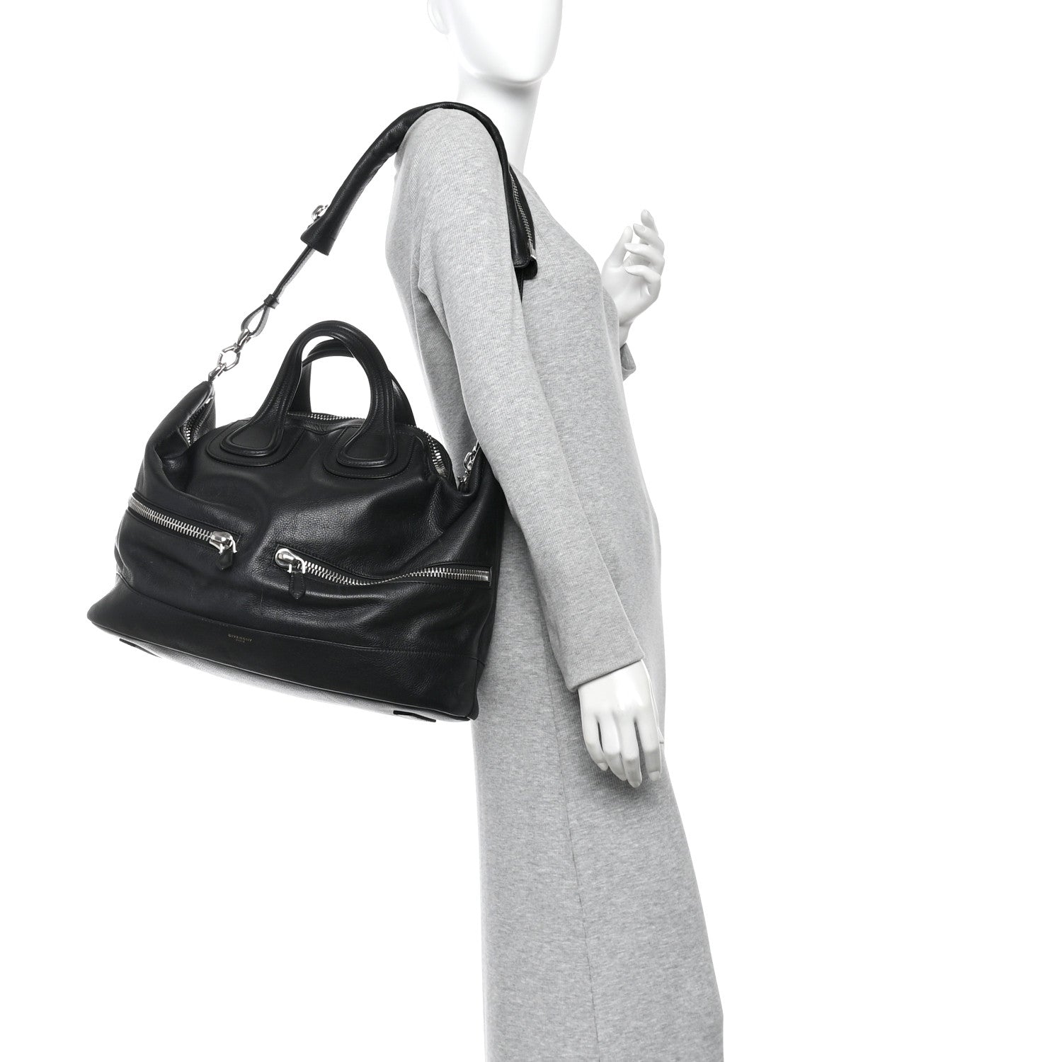 Givenchy Calfskin Large Zip Nightingale  Black 2 of 9