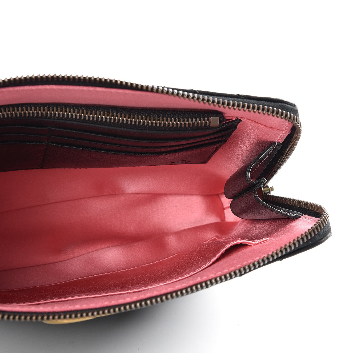 Gucci Calfskin Matelasse GG Marmont Zip Pouch Black 4 of 8