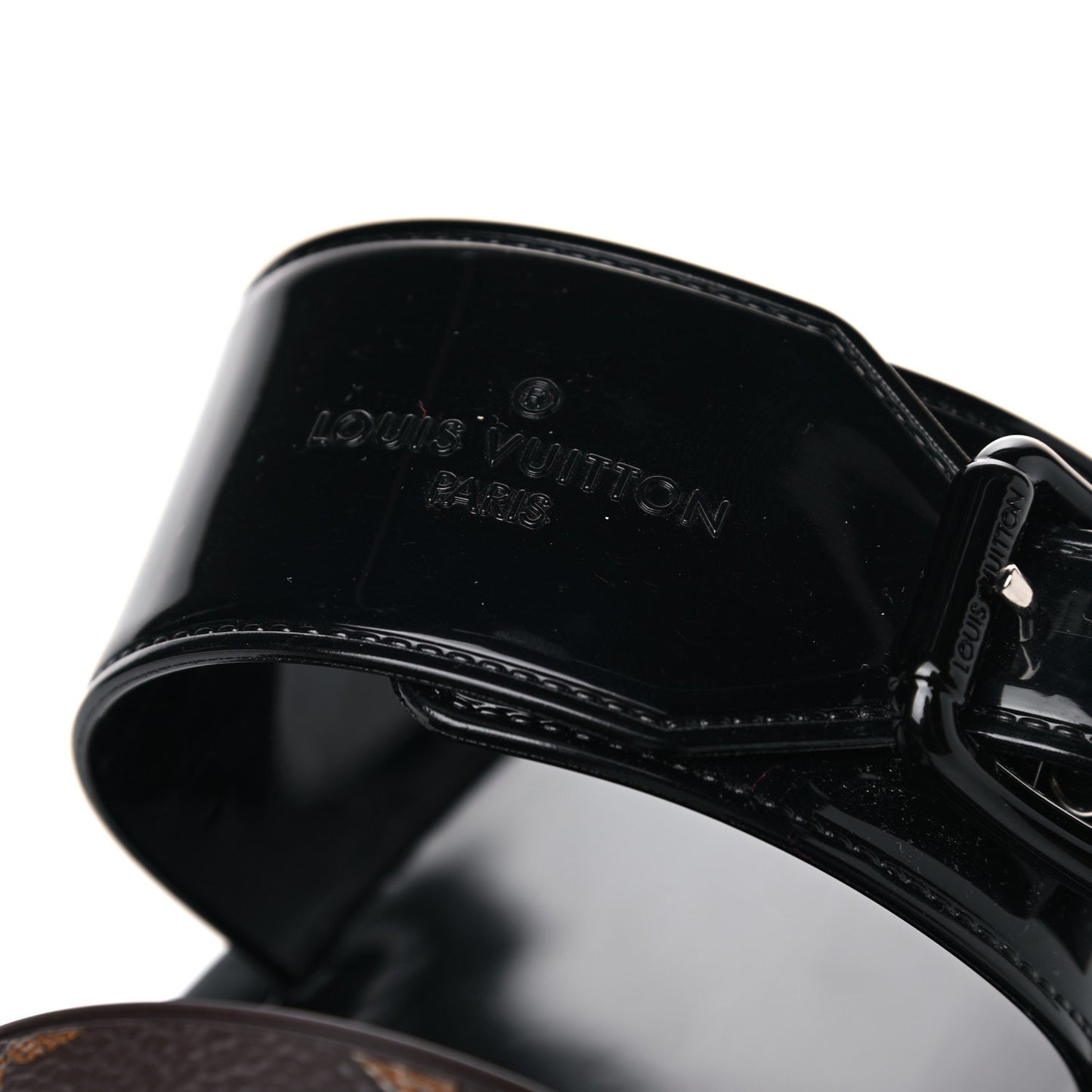 Monogram Sunbath Flat Mule Sandals 38 Black