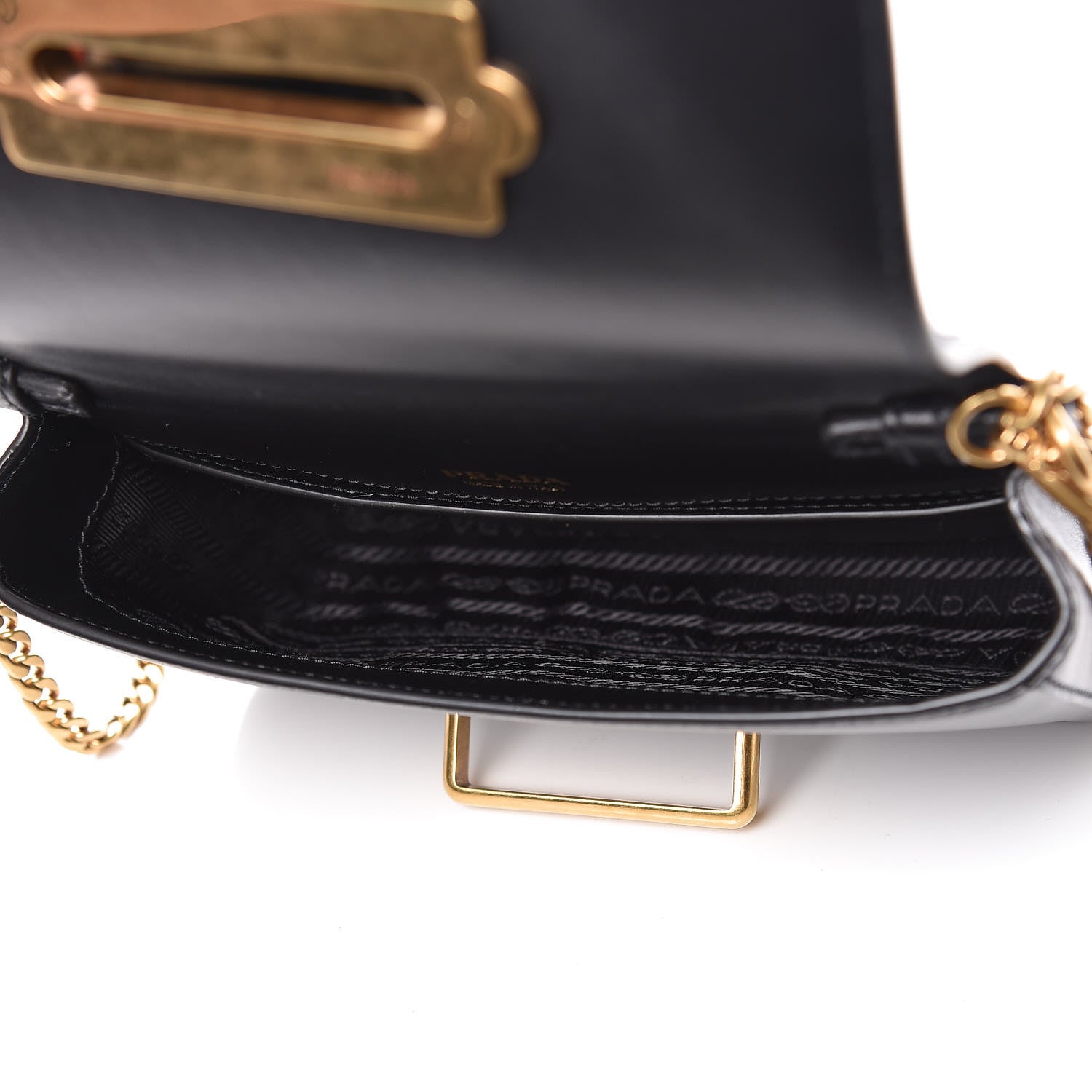 Prada Saffiano City Calf Cahier Belt Bag Black 7 of 10