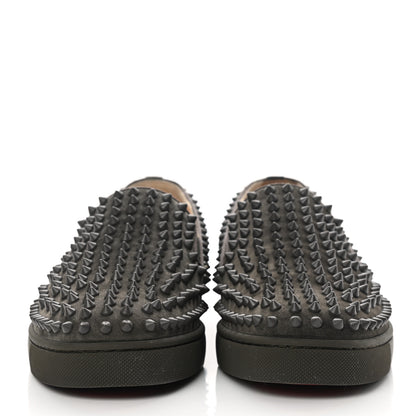Christian Louboutin Veau Velours Spikes Mens Roller Boat Flat 40 Ombre 2 of 13