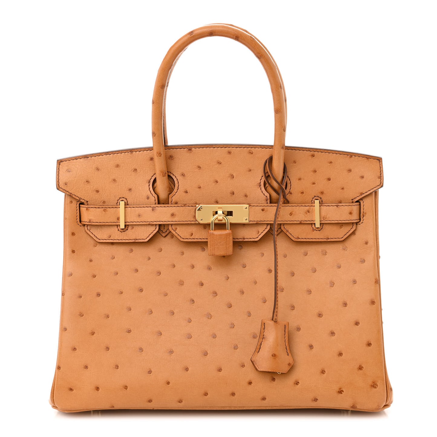 Ostrich Birkin 30 Cognac