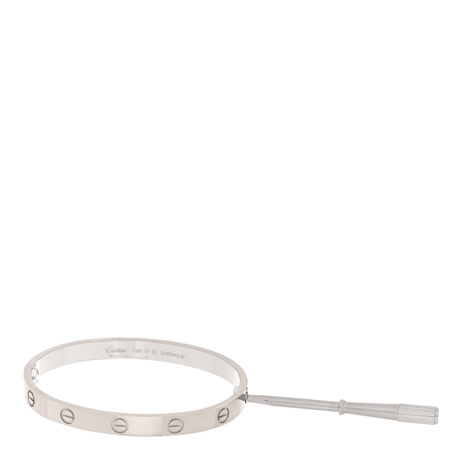 Cartier 18K White Gold LOVE Bracelet 17 7 of 7
