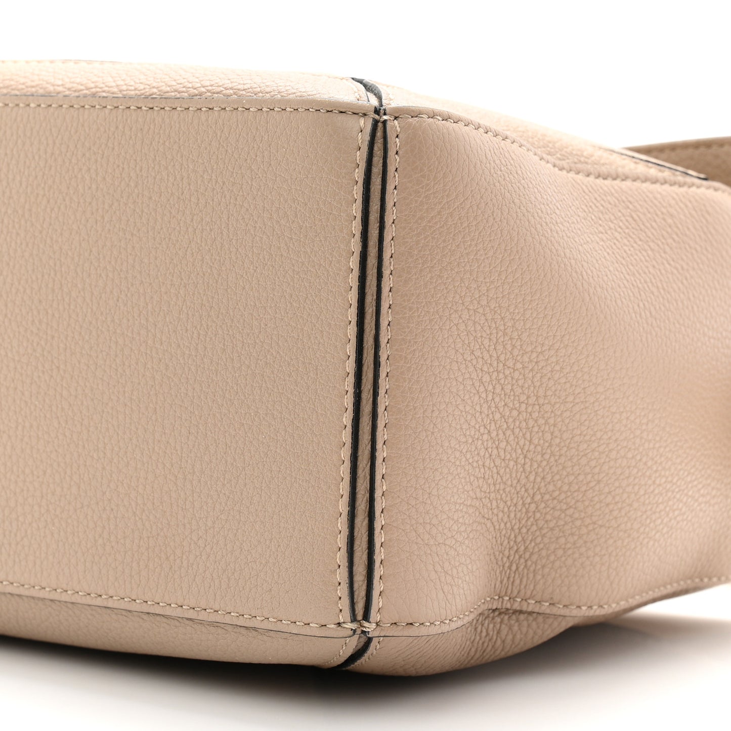 Grained Calfskin Small Puzzle Bag Sand