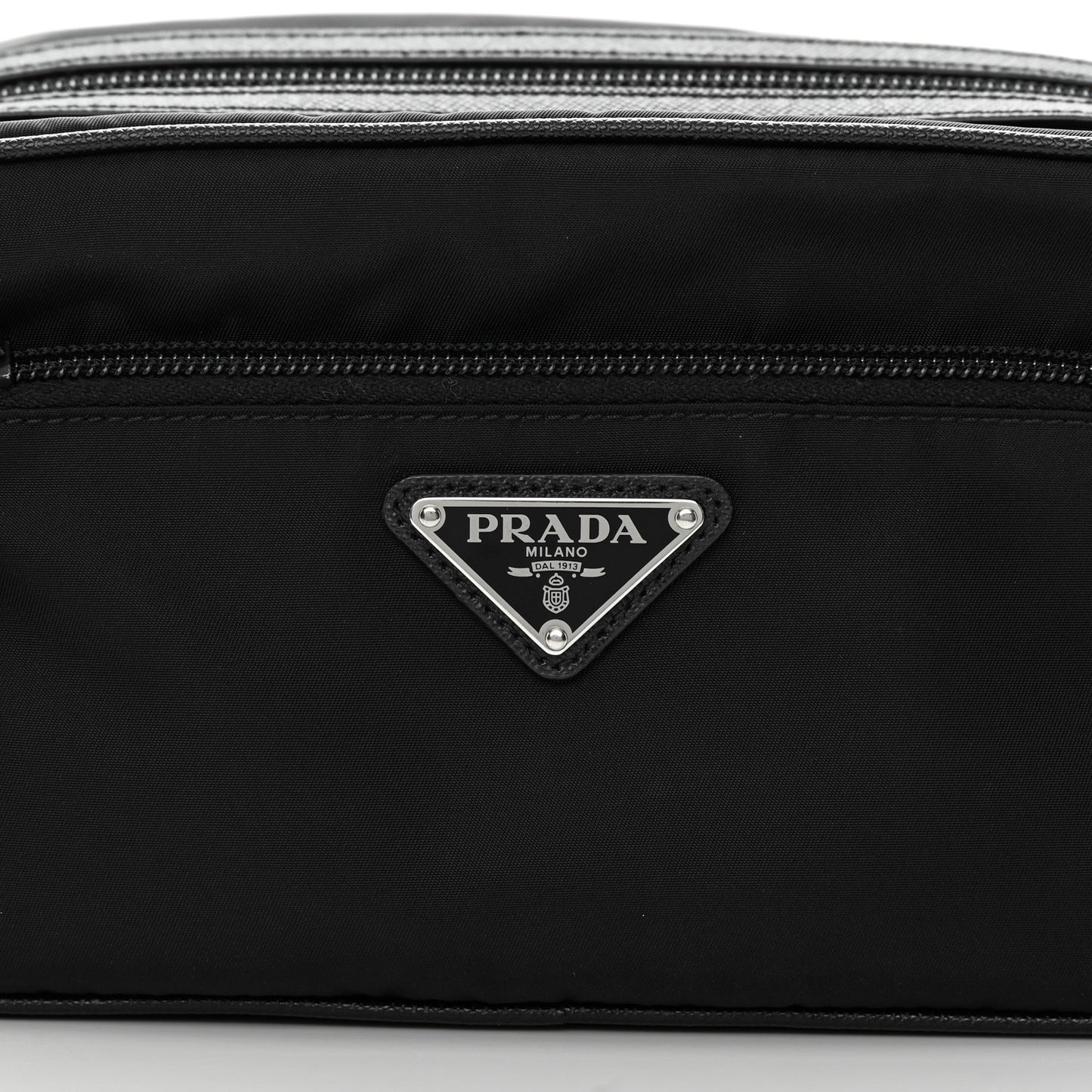 Re-Nylon Saffiano Travel Pouch Black