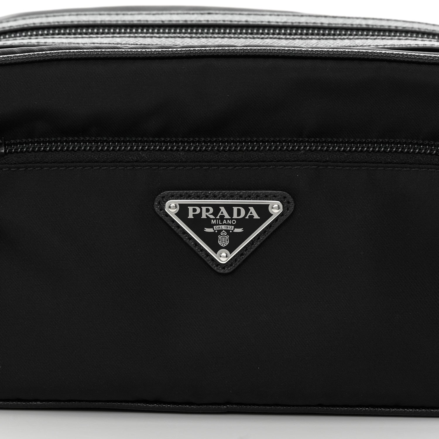 Prada Re-Nylon Saffiano Travel Pouch Black 9 of 12