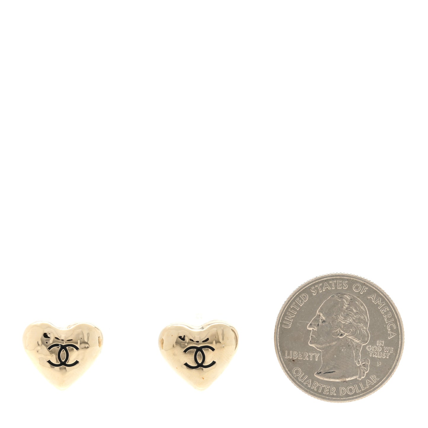 CC Heart Earrings Gold