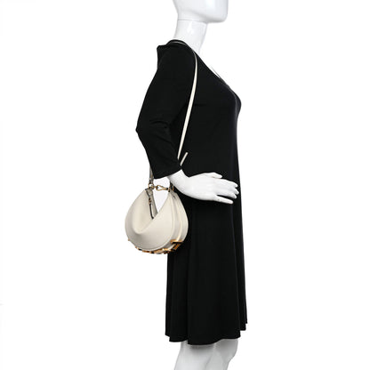 Fendi Vitello Grace Matte Mini Fendigraphy Hobo Bag White Ice 2 of 11