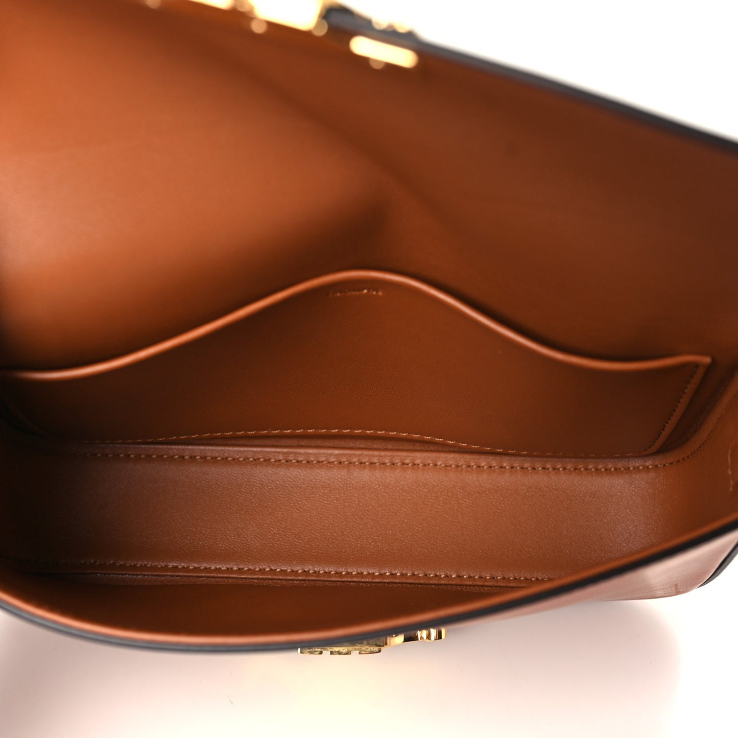 Natural Calfskin Triomphe Shoulder Bag Tan
