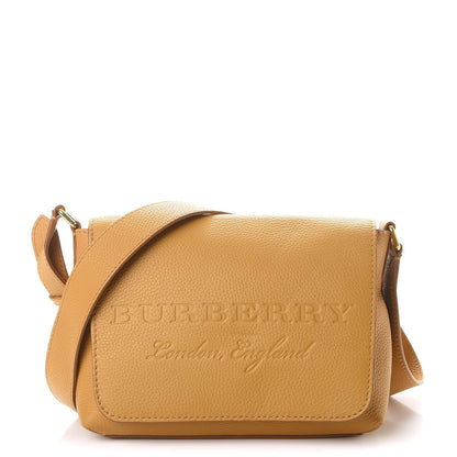Burberry Signature Grain Small Burleigh Crossbody Bag Ochre Yellow 1 of 10