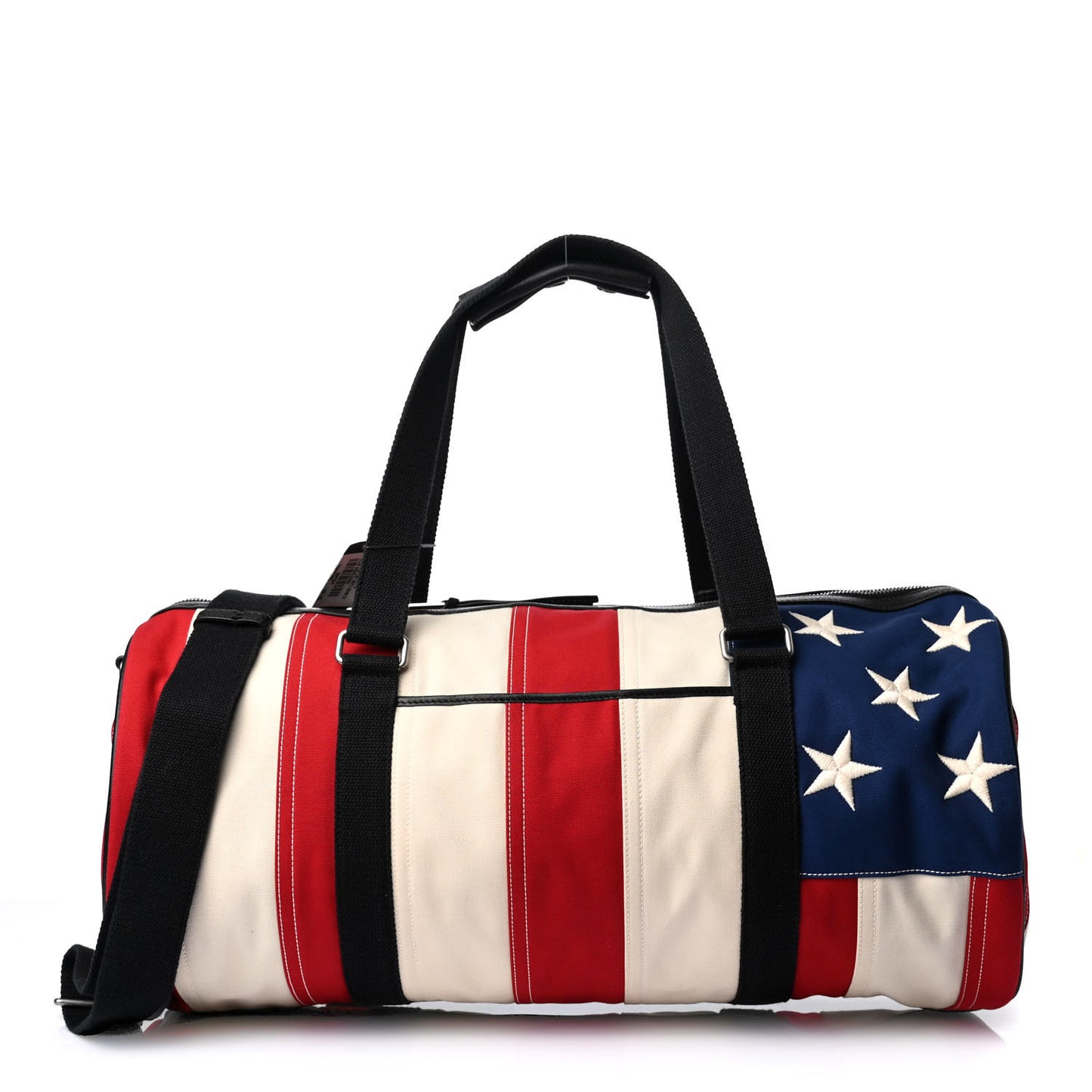 Canvas American Flag Barrel Bag Red Blue