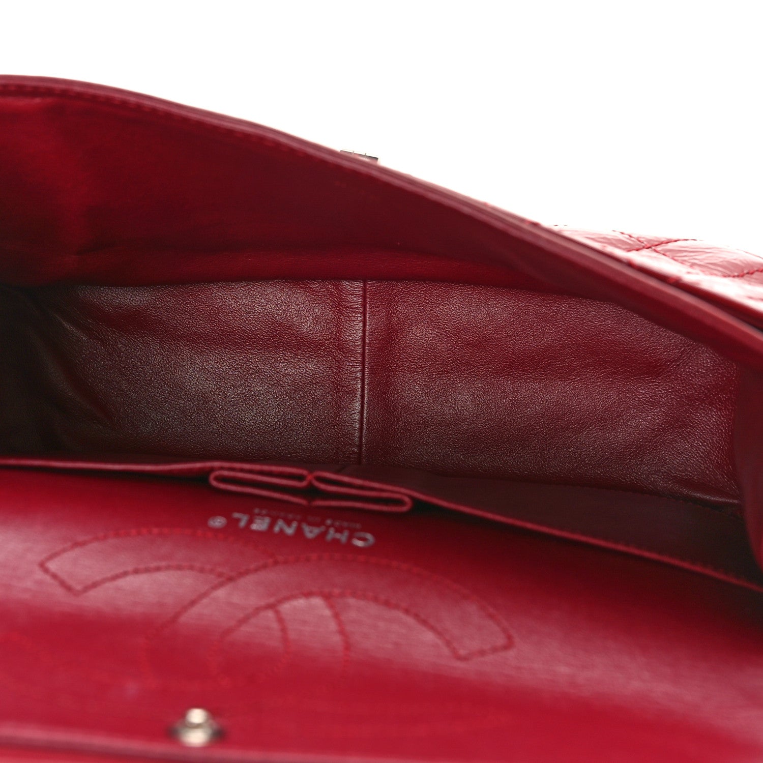 Chanel Aged Glazed Calfskin Quilted 2.55 Reissue 226 Flap Red 5 of 14