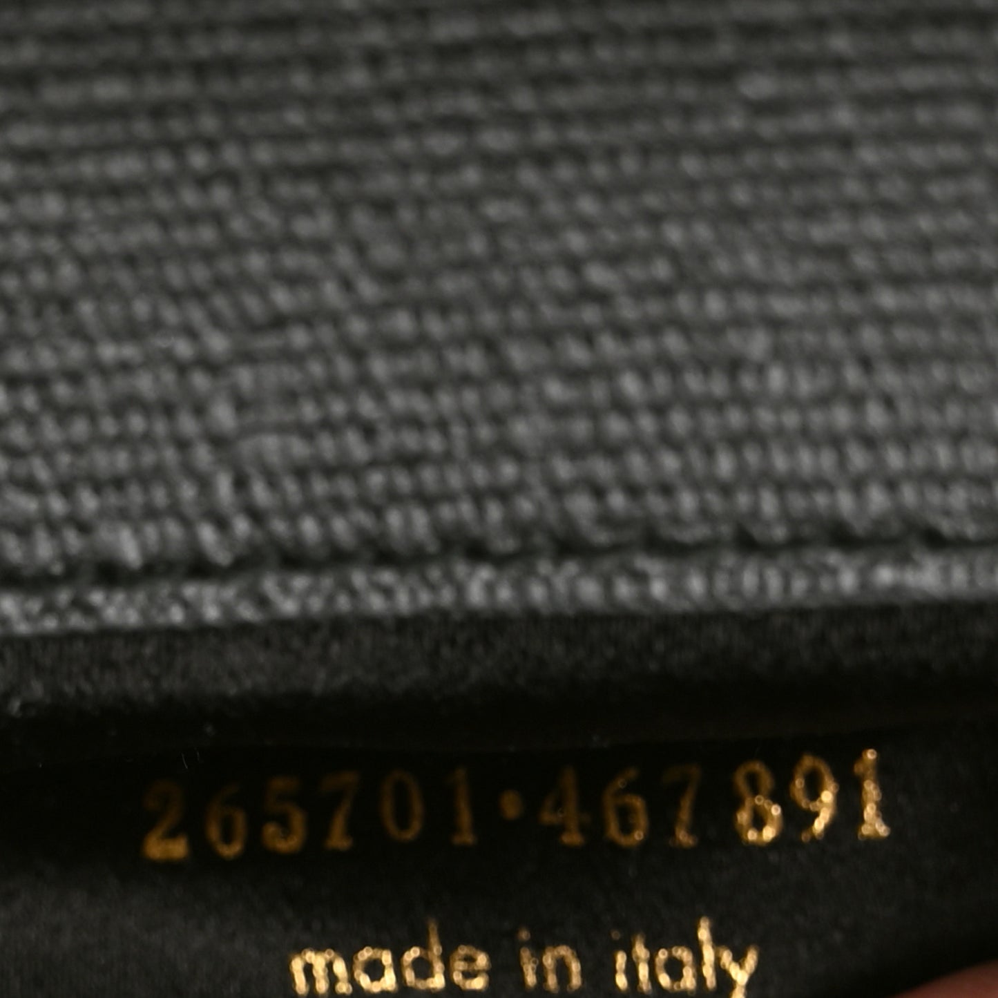 Textured Calfskin Classic Y Ligne Clutch Black