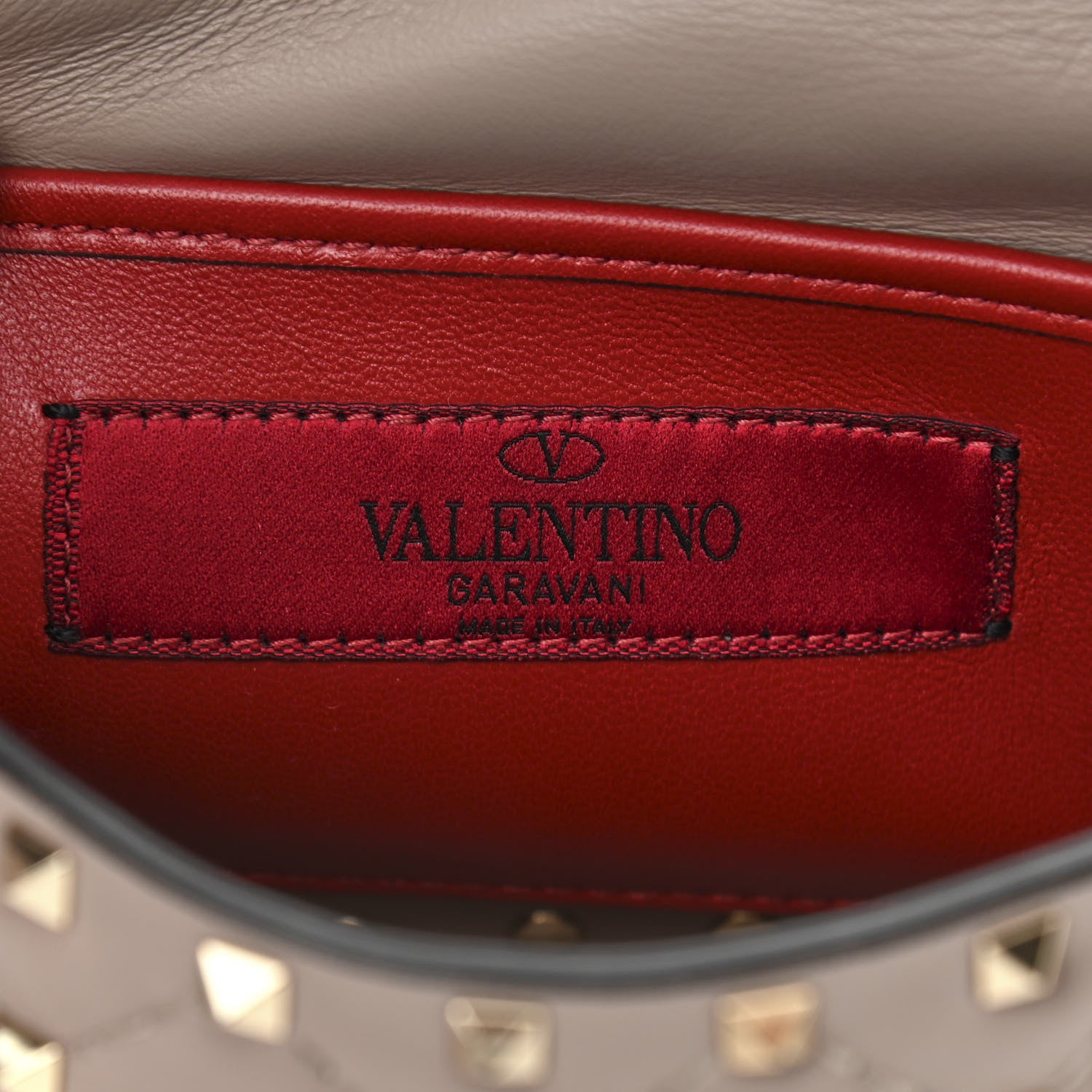 Valentino Garavani Nappa Small Rockstud Spike Shoulder Bag Poudre 5 of 9