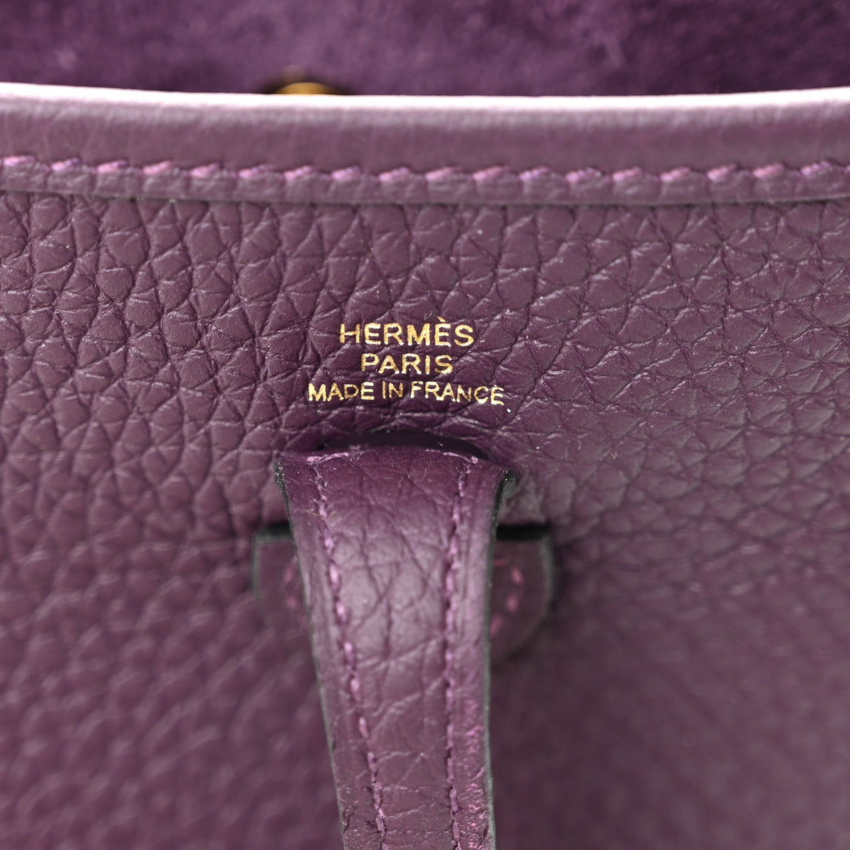 Hermes Taurillon Clemence Amazone Evelyne TPM  Cassis Rouge Grenat 6 of 10