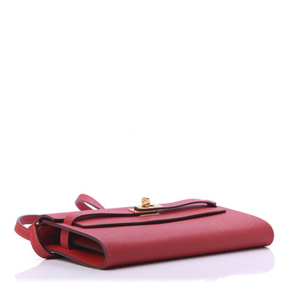Hermes Epsom Kelly Wallet To Go Rouge Casaque 4 of 10