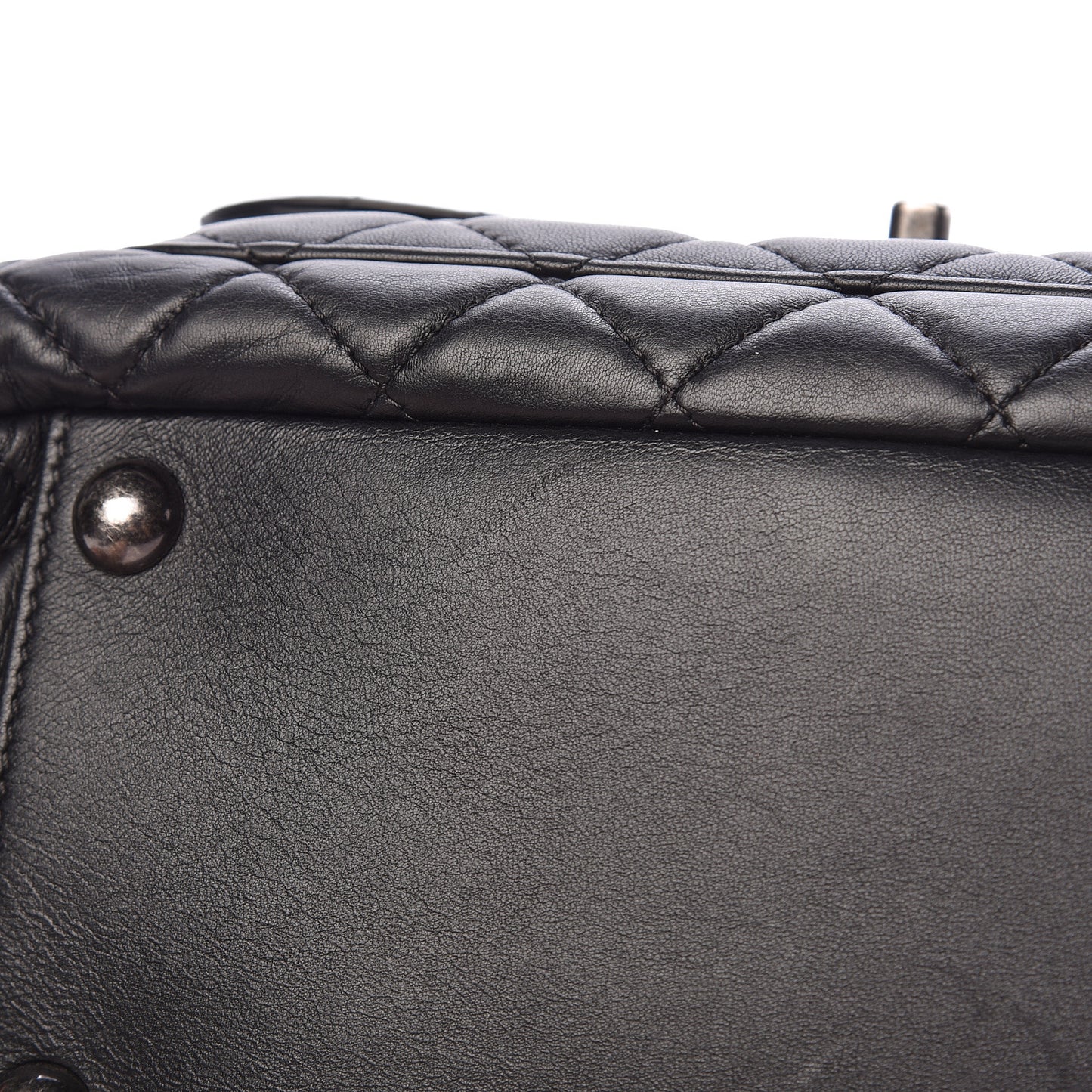 Lambskin Quilted Shoulder Bag Black
