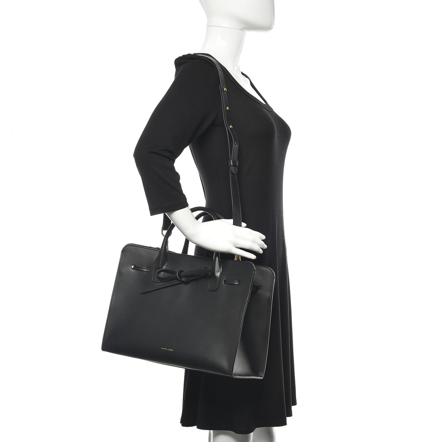 Vegetable Tanned Calfskin Sun Bag Black