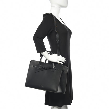 Mansur Gavriel Vegetable Tanned Calfskin Sun Bag Black 2 of 13