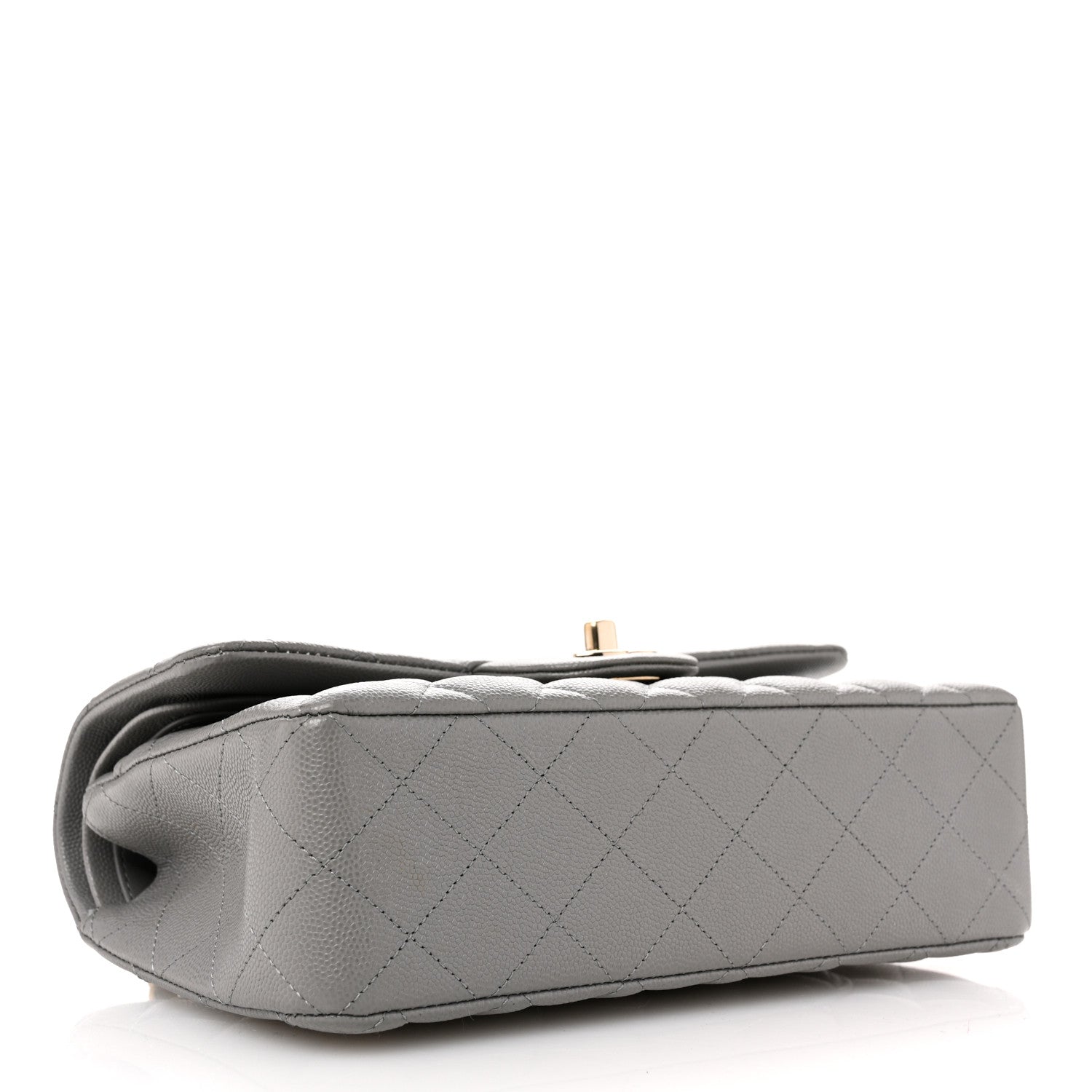 Chanel Caviar Quilted Small Double Flap Grey 4 of 11