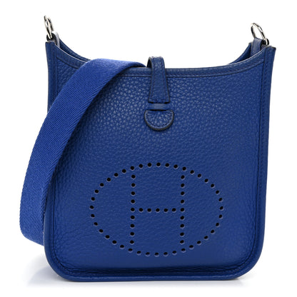 Hermes Taurillon Clemence Evelyne TPM Bleu Royal 1 of 12