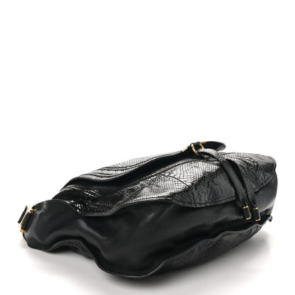 Chloe Snakeskin Large Marcie Hobo Black 4 of 9