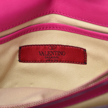 Valentino Garavani Vitello Medium Rockstud Flip Lock Crossbody Bag Deep Cyclamin 6 of 9