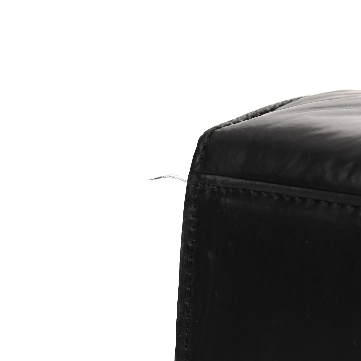 Nylon Medium Puff Shopping Bag Black