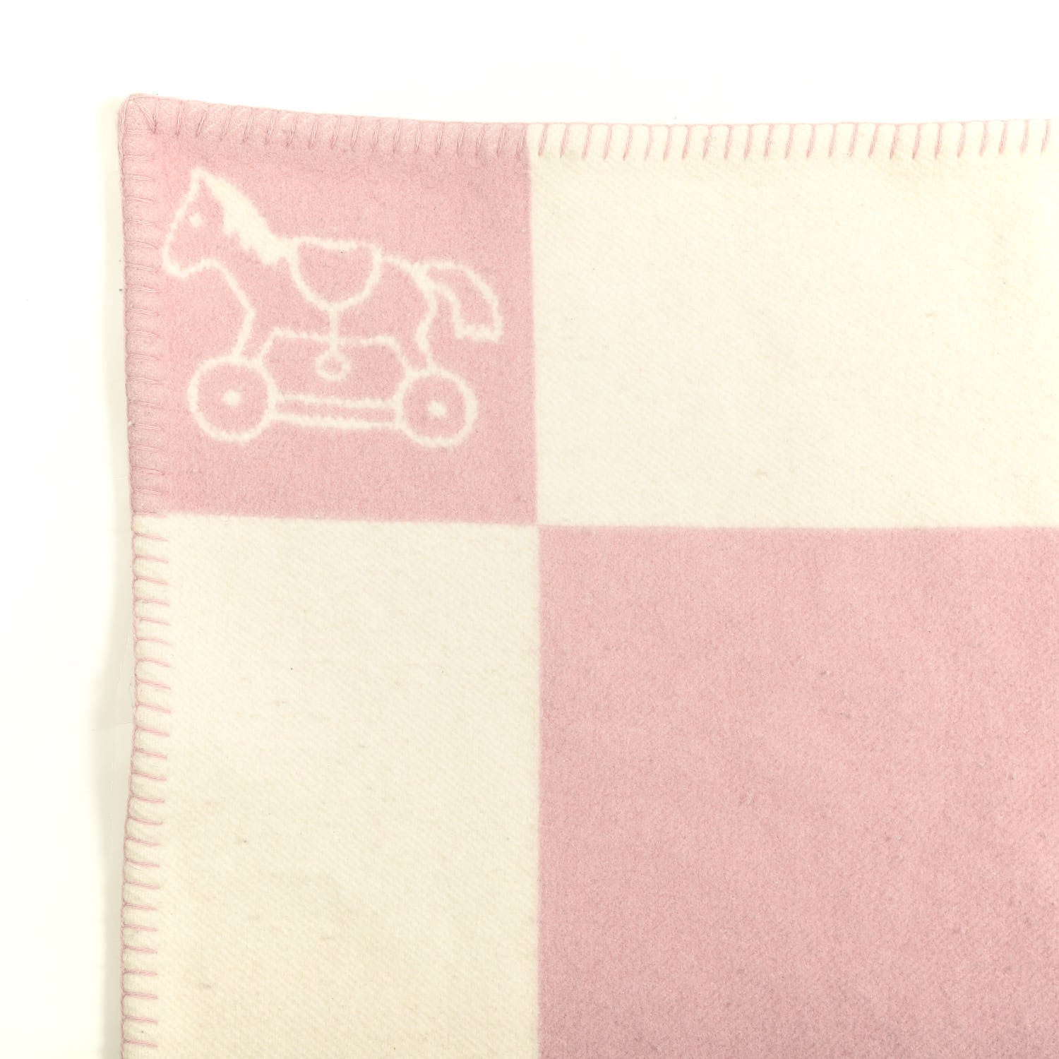Hermes Wool Cashmere Adada Avalon Baby Blanket Rose Lilas 2 of 3