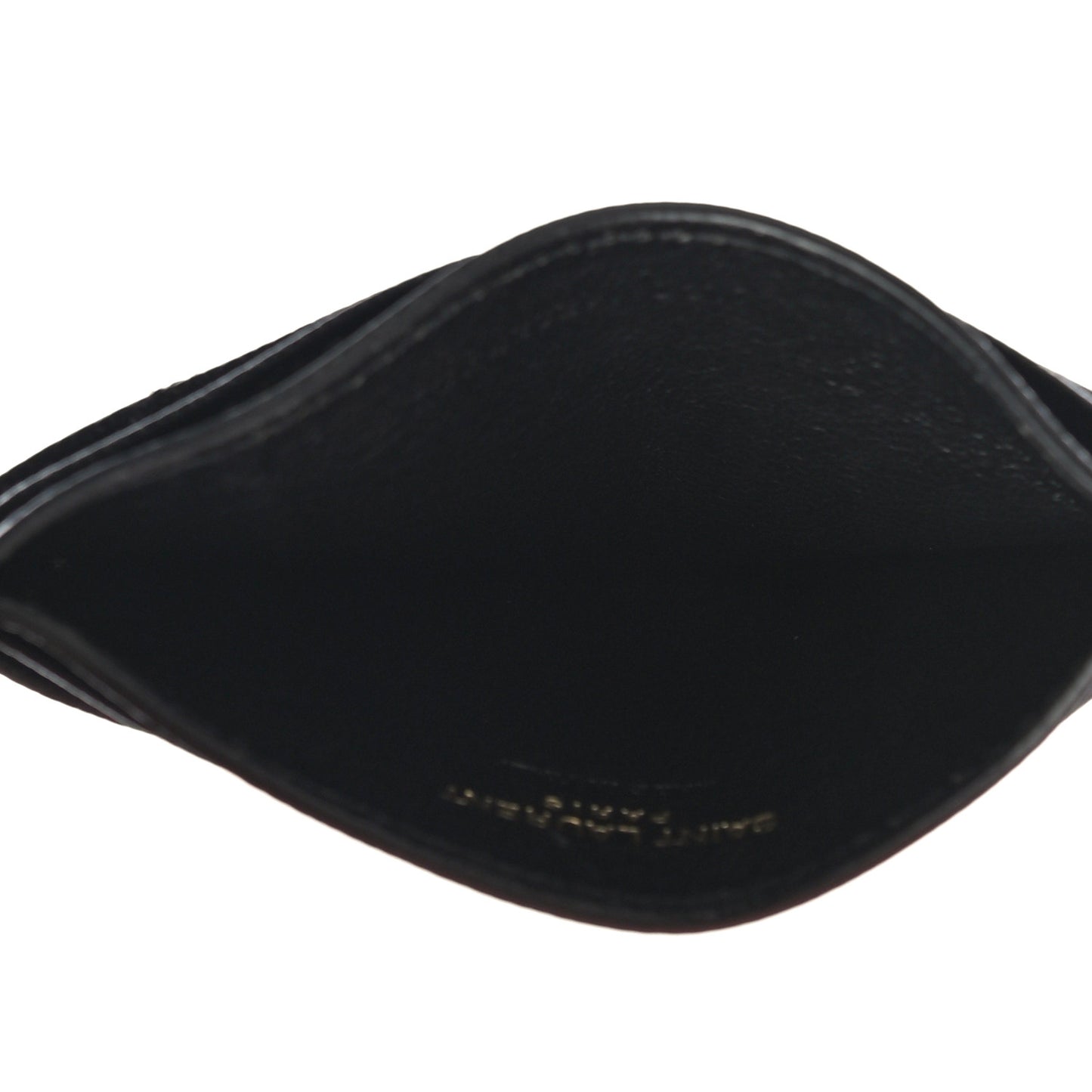 Grain De Poudre Matelasse Chevron Monogram Credit Card Case Black